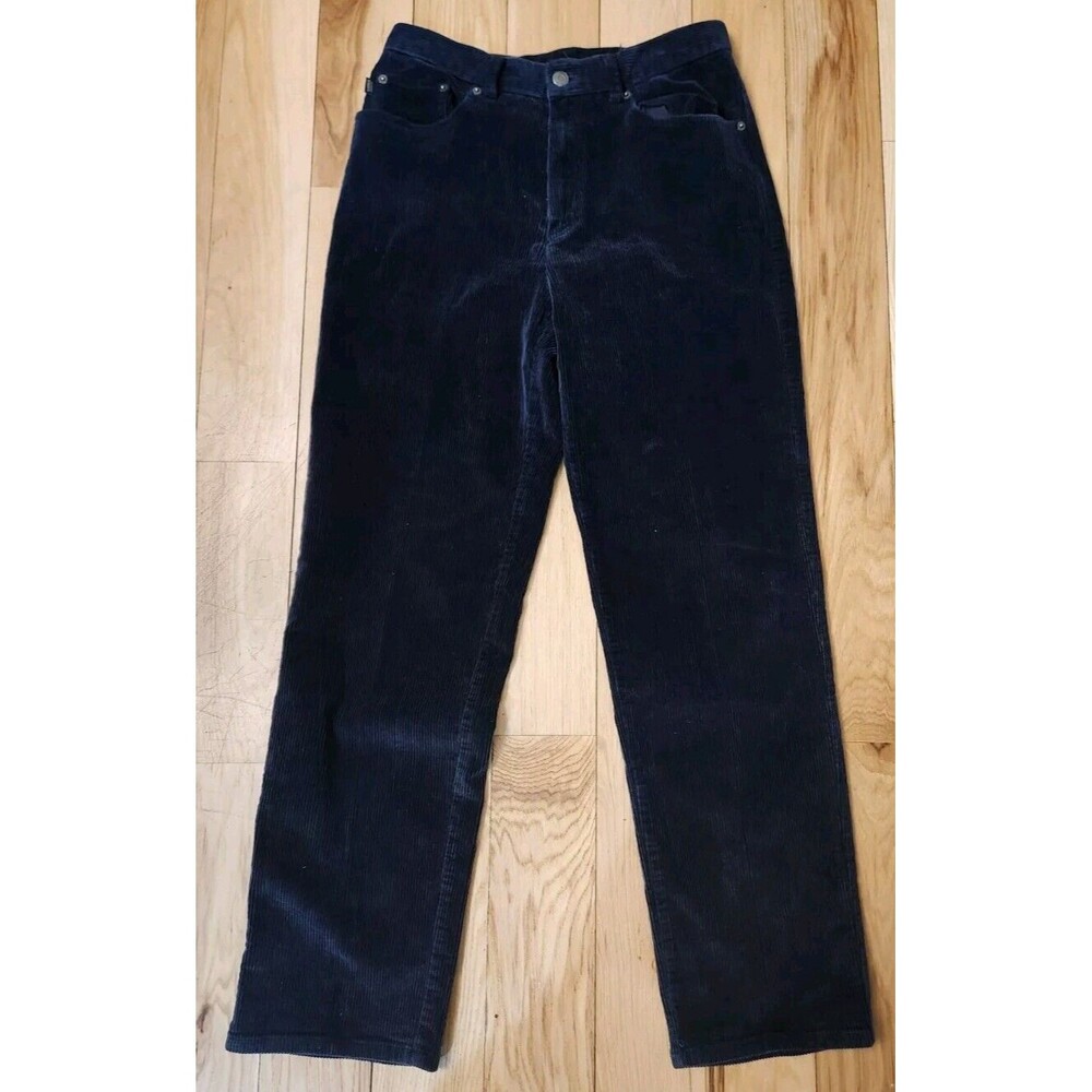 Lauren Jeans Company Co Ralph Lauren Black Corduroy Jeans Womens Size 10